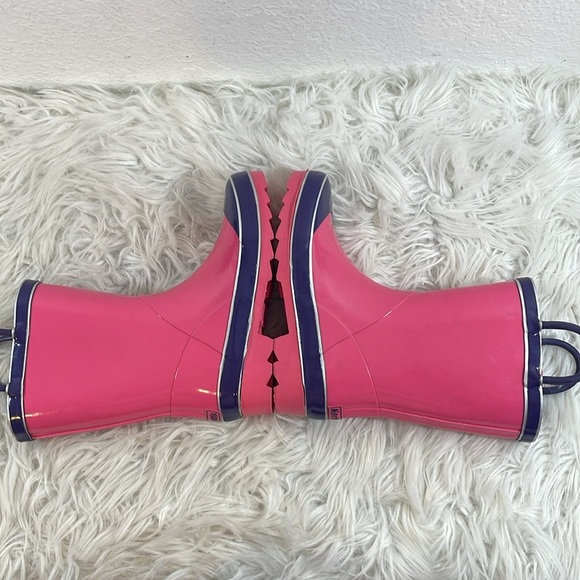 Northside Little Girls' Classic Solid Rainboot Pink / Purple Slip On Size 1 NEW - Picture 10 of 15